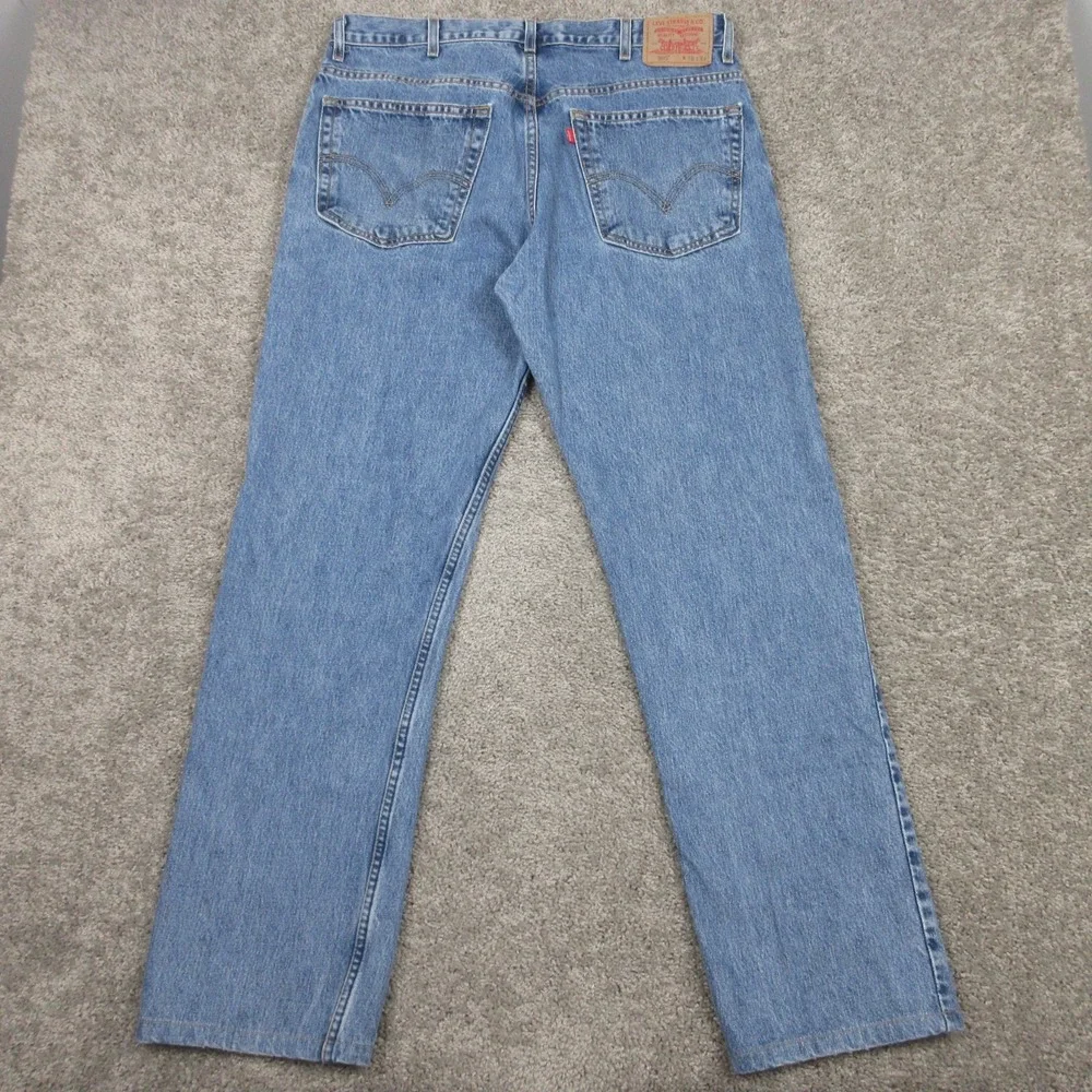 Vintage‎ Levis Jeans Mens 38x34 Blue 505 Regular Straight Denim Pants Y2K 2004